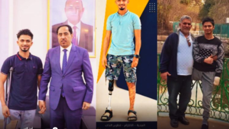 ثماني سنوات من الألم والصمود.. شاب عدني يتحدى إعاقته بعد نجاته من عملية اغتيال في عدن ويشق طريقه نحو الحياة
